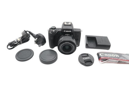 Canon M50 Camera 24MP with 15-45mm STM Lens, Under 17000 Shutter Count, G. Cond.