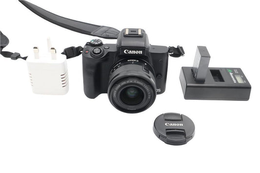 Canon M50 Camera 24MP with 15-45mm STM Lens, Under 7000 Shutter Count, G. Cond.